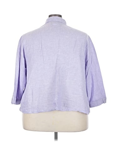 Sigrid Olsen 3/4 Sleeve Button-Down Shirt (view 2)