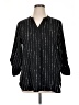 Timeson 100% Polyester Black 3/4 Sleeve Blouse Size XL - photo 1