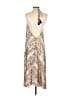 AaKaa 100% Polyester Paisley Tan Casual Dress Size S - photo 2
