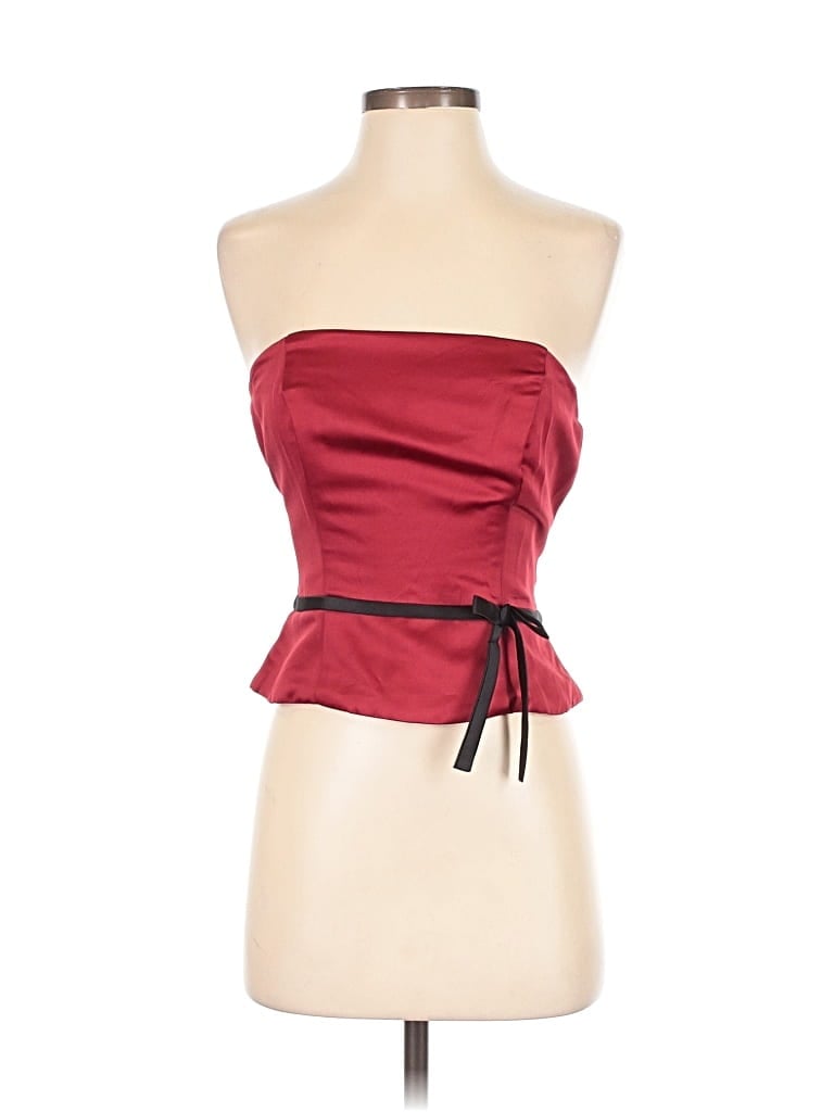 Pre-owned Alfred Angelo Sleeveless Top Red Strapless Neckline Tops
