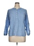 Talbots 100% Cotton Blue 3/4 Sleeve Blouse Size XL - photo 1