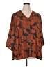 Maurices 100% Polyester Orange 3/4 Sleeve Blouse Size 24 (3) - photo 1
