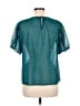 CAbi 100% Polyester Teal Short Sleeve Blouse Size M - photo 2