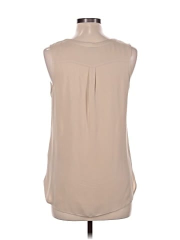 Ecru Sleeveless Silk Top (view 2)