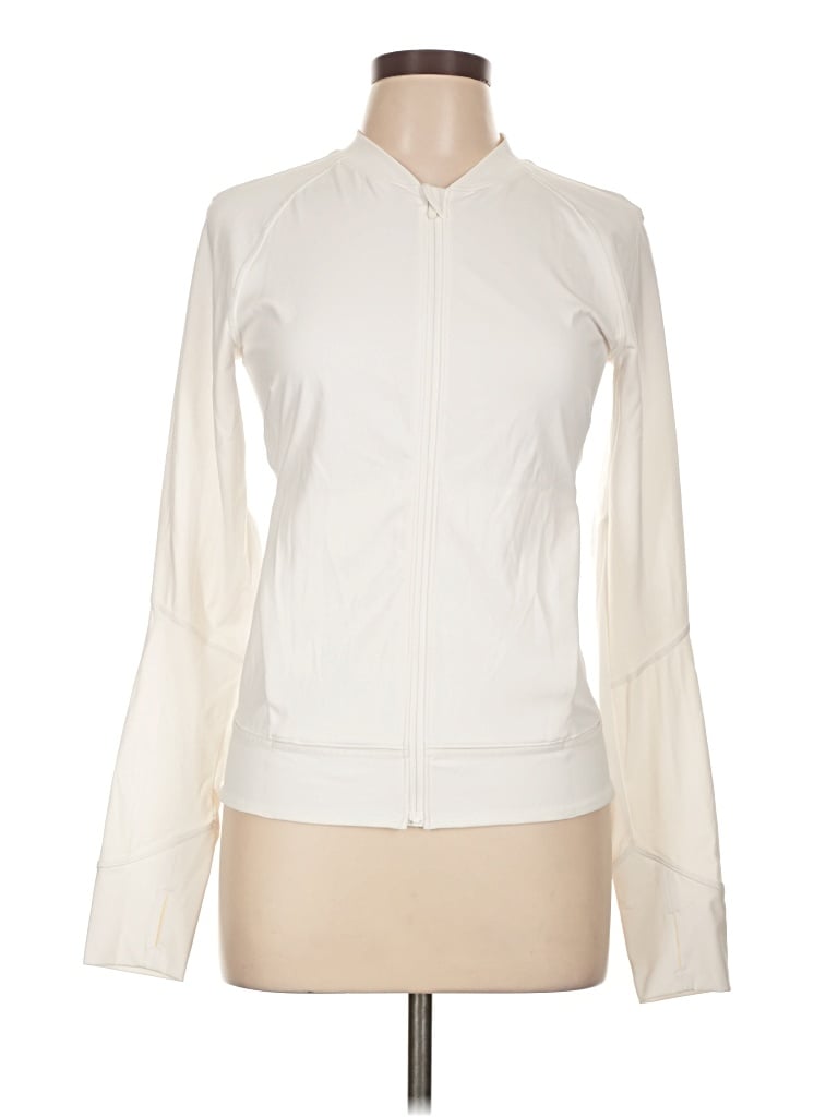 Pre-owned Lululemon Athletica Cardigan Sweater In White