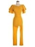 TOV Solid Yellow Jumpsuit Size EU 42 / US 12 - photo 1