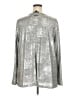 Peace Love World Metallic Silver Long Sleeve Top Size 2X - photo 2