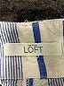 Ann Taylor LOFT 100% Linen Stripes Blue Shorts Size M - photo 3