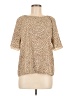 Shein Animal Print Tan Short Sleeve Blouse Size 8 - 10 - photo 1