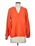 Boden 100% Linen Orange Long Sleeve Blouse Size 4 - photo 1