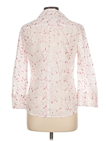 AK Anne Klein 3/4 Sleeve Button-Down Shirt (view 2)