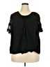 Old Navy 100% Cotton Black Short Sleeve Blouse Size XXL - photo 1