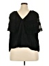 Old Navy 100% Cotton Black Short Sleeve Blouse Size XXL - photo 2