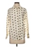 Zara Polka Dots Ivory Long Sleeve Blouse Size XS - photo 1