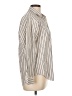 Lands' End Stripes Ivory Long Sleeve Button-Down Shirt Size 10 - photo 4
