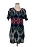 Myan 100% Polyester Graphic Teal Casual Dress Size L - photo 1