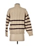 Moon River Stripes Tan Turtleneck Sweater Size XS - photo 2
