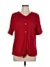 Unbranded Red Short Sleeve Henley Size L (estimated) - photo 1