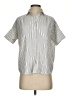 Madewell Stripes Silver Short Sleeve Blouse Size XXS - photo 1