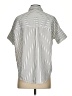 Madewell Stripes Silver Short Sleeve Blouse Size XXS - photo 2