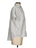 Madewell Stripes Silver Short Sleeve Blouse Size XXS - photo 4