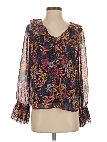 Kaari Blue Long Sleeve Blouse (view 1)