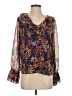 Kaari Blue Purple Long Sleeve Blouse Size S - photo 1