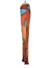 Arthur 100% Polyester Print Orange Casual Pants Size 4 - photo 5