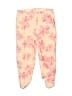 Hurley 100% Cotton Floral Pink Sweatpants 3-6 MO / 6 MO - photo 1