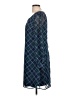 Charming Charlie 100% Polyester Argyle Blue Casual Dress Size L - photo 5