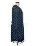 Charming Charlie 100% Polyester Argyle Blue Casual Dress Size L - photo 4