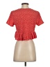 Shein Red Short Sleeve Blouse Size 2 - photo 2