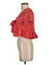 Shein Red Short Sleeve Blouse Size 2 - photo 5