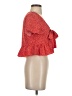 Shein Red Short Sleeve Blouse Size 2 - photo 4