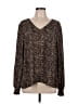 CAbi 100% Polyester Brown Long Sleeve Blouse Size L - photo 1