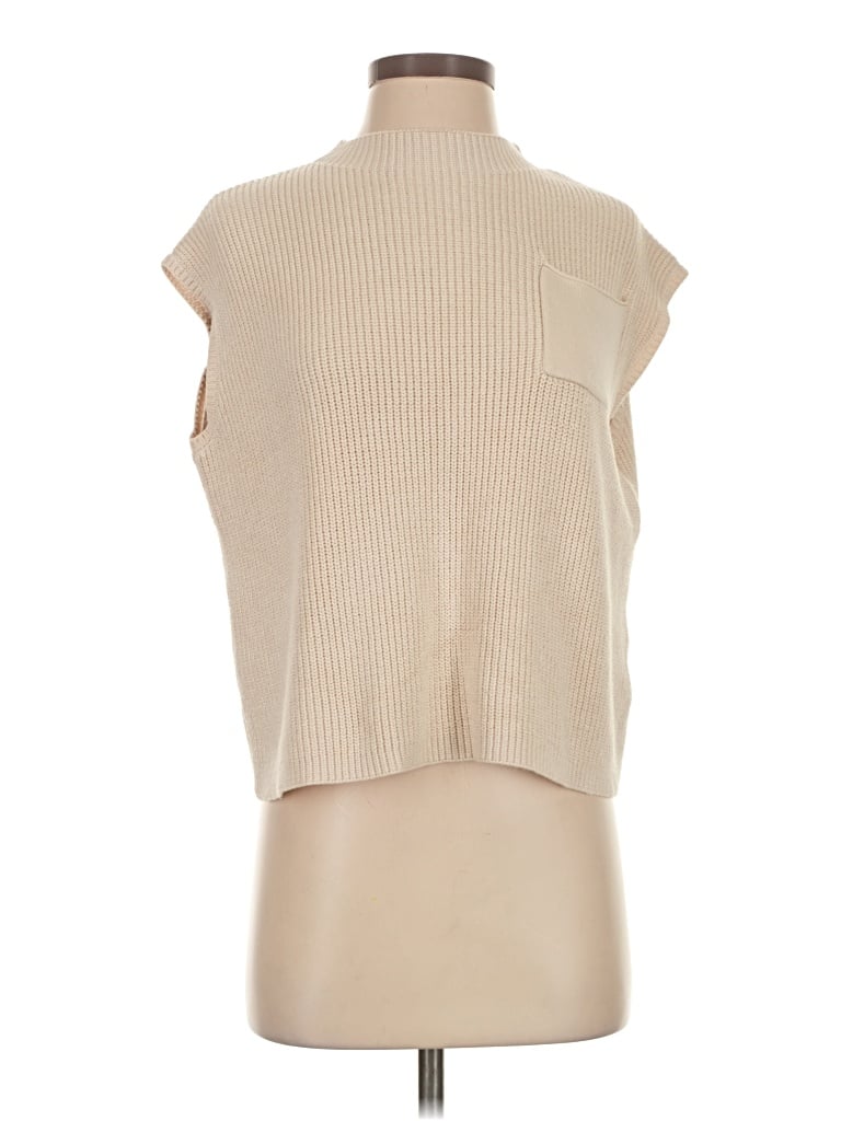 Pre-owned Unbranded Sweater Vest In Tan