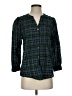 J. McLaughlin Argyle Green 3/4 Sleeve Button-Down Shirt Size XS - photo 1