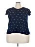 IZOD Blue Short Sleeve Top Size XL - photo 1
