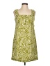 Perceptions Graphic Green Casual Dress Size 12 (petite) - photo 1