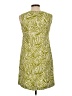 Perceptions Graphic Green Casual Dress Size 12 (petite) - photo 2