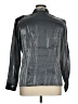 Impressions Metallic Silver Long Sleeve Blouse Size XL - photo 2