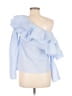 Gianni Bini 100% Cotton Blue 3/4 Sleeve Blouse Size S - photo 2