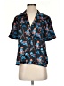 Thakoon 100% Polyester Floral Black Short Sleeve Blouse Size 0 - photo 1