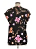 Express Floral Black Short Sleeve Blouse Size XL - photo 2