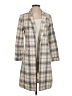 Camellia 100% Polyester Plaid Ivory Coat Size XS - photo 1