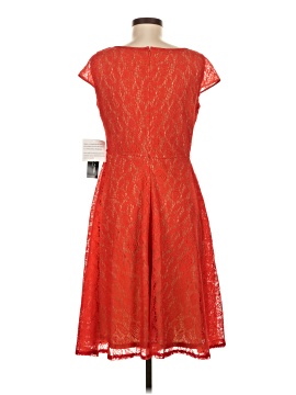 green emerald velvet dress Evan Picone Red Holiday Fit & Flare Dress Belt Faux Wrap Women's 6