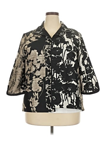 Easywear by Chico's 3/4 Sleeve Button-Down Shirt (view 1)