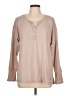 Seven7 Tan Long Sleeve Blouse Size L - photo 1