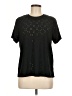 Nine West Stars Black Short Sleeve Top Size L - photo 1