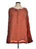 ADAY 100% Cupro Orange Long Sleeve Blouse Size M - photo 1